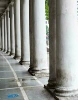 Famous business district Connaught Place know as CP Delhi in the centre of New Delhi India with Offices, Banks and Shopping. British style architecture CP in Delhi, India photo