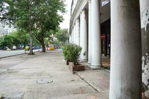 Famous business district Connaught Place know as CP Delhi in the centre of New Delhi India with Offices, Banks and Shopping. British style architecture CP in Delhi, India photo