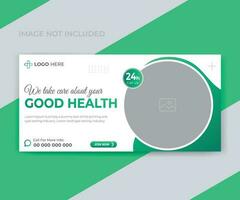 Medical healthcare social media web banner design template vector