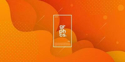 Colorful abstract backcground with fluid design. orange 3d geometric pattern concept. Eps10 vector