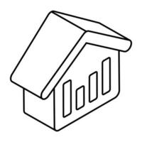 An icon design of property analytics vector