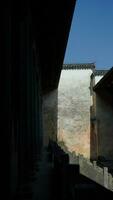 el antiguo chino casa tallado con el hermosa Roca esculturas en el campo pueblo de el China foto