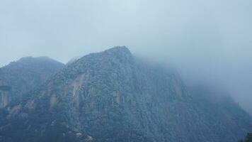 The beautiful frozen mountains view coverd by the white snow and ice in winter photo