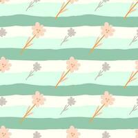 Little flower seamless pattern in naive art style. Decorative floral ornament wallpaper. vector