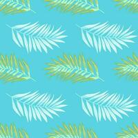 Abstract exotic plant seamless pattern. Tropical palm leaves pattern. Fern leaf wallpaper. Botanical texture. Floral background. vector