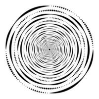 geometric abstract round shape from lines and dots vector