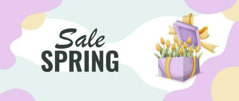 Trending editable template for social media. Spring sale banner. suitable for social networks, postcards, banners, web. vector