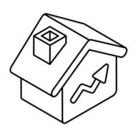 An icon design of property analytics vector