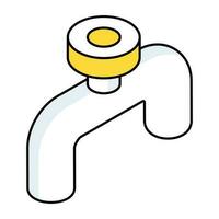 A flat design icon of pipeline vector