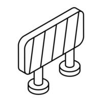 An icon design of construction barrier vector