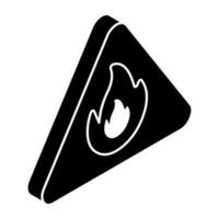 An icon design of flame burning vector