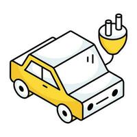 An icon design of electric car vector