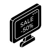 Premium download icon of online sale Web vector