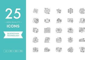 Vector set of Blockchain icons