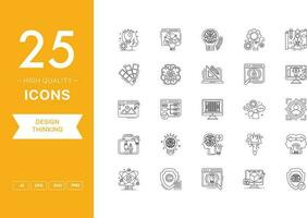 Vector set of Design Thinking icons