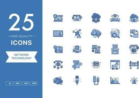Vector set of Network Technology icons