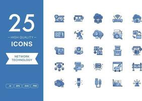 Vector set of Network Technology icons