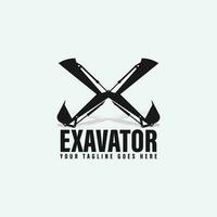 excavator logo vector