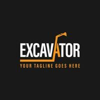 vector de logotipo de excavadora