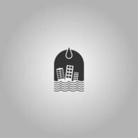 flood icon logo vector