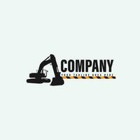 excavator logo vector