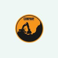 excavator logo vector