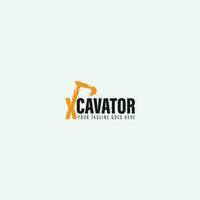 excavator logo vector