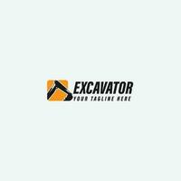 vector de logotipo de excavadora