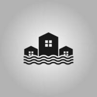 inundar icono logo vector