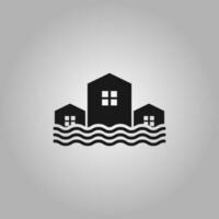 flood icon logo vector