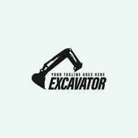 vector de logotipo de excavadora