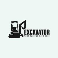 vector de logotipo de excavadora