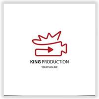 king production house logo premium elegant template vector eps 10