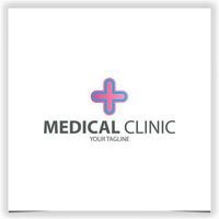 médico clínica cuidado logo prima elegante modelo vector eps 10