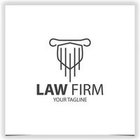 Lawyer logo design template law firm justice shield logo premium elegant template vector eps 10