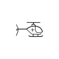 Air Ambulance Line Style Icon Design vector