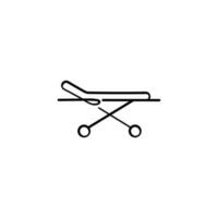 Stretcher Line Style Icon Design vector