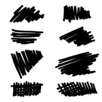 Hand drawn Scribble line brush strokes set. Doodle style sketched Elements. vector logo design element illustration