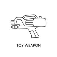 Water gun, toy weapon line icon in vector, illustration for kids online store. vector