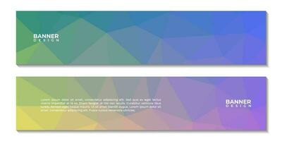 set of banners geometric abstract colorful gradient background vector illustration