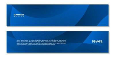 Set of Banners with Dark Blue Gradient Abstract Vector Background for Corporate Use