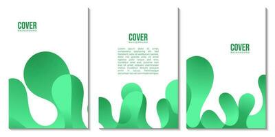 Modern background or elegant card design for birthday invite or wedding or menu with abstract green waves vector