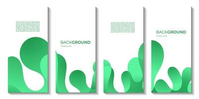 Modern background or elegant card design for birthday invite or wedding or menu with abstract green waves vector