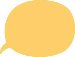 Empty empty yellow speech bubble vector