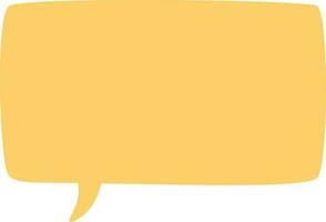 Empty empty yellow speech bubble vector