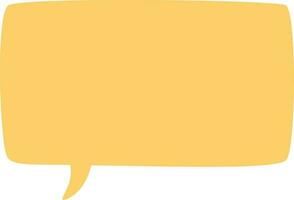 Empty empty yellow speech bubble vector