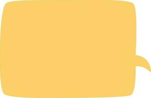 Empty empty yellow speech bubble vector