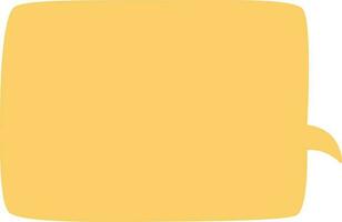 Empty empty yellow speech bubble vector