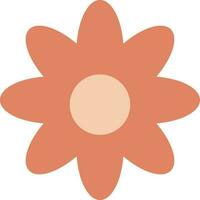 Flower in retro groovy style vector