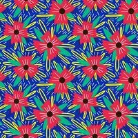 Juicy bright floral summer seamless patten background vector